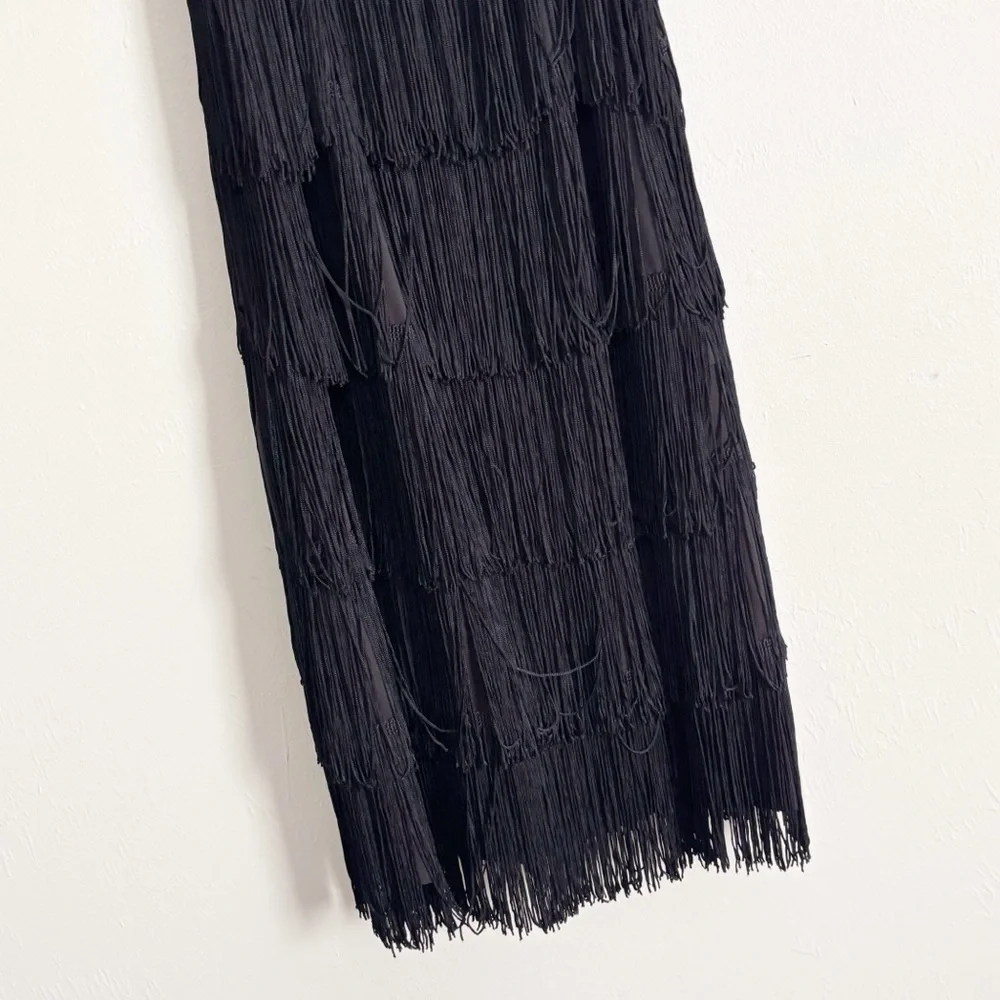 SWEET CHILI DANCE Girl’s Youth Black Heavily Fringe FLAPPER Dance Costume Sz 16